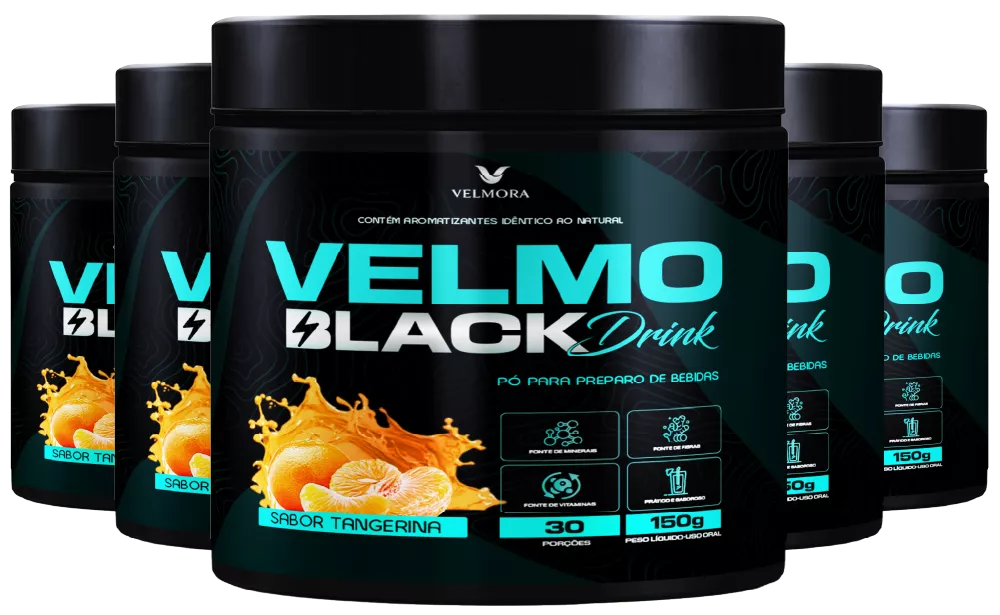 Velmo Black Drink Tangerina – 5 Potes