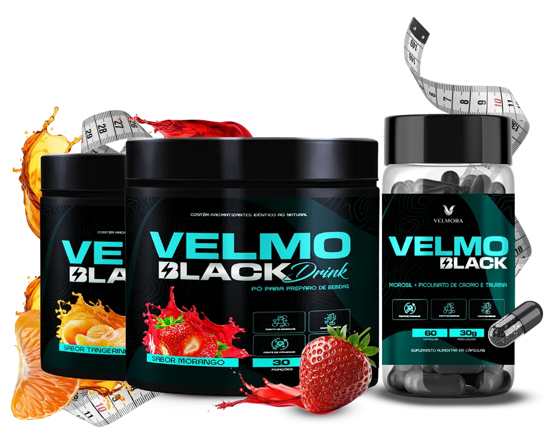 Velmo Black Drink e Cápsulas – emagrecedor natural
